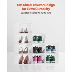 Kenkälaatikot PP/PET-muoviset läpinäkyvät pinottavat yhdeksän kappaletta magneettisella ovella