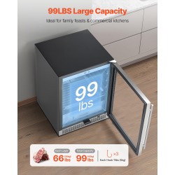 Kuiva-ikäännytyskaappi lihalle 45 kg kapasiteetti 304 ruostumaton teräs lämpö ja kosteusohjaus