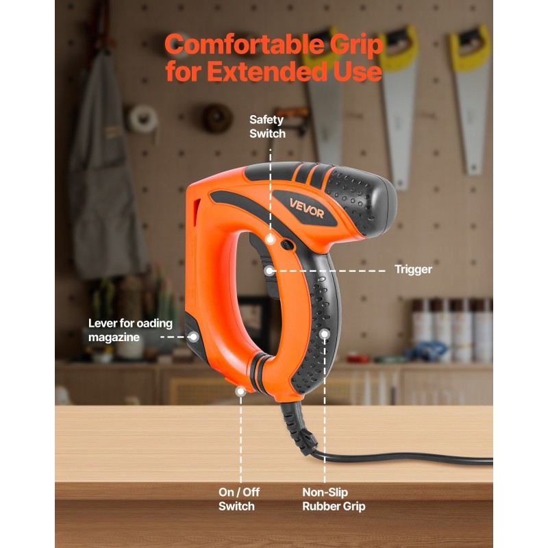 Sähköinen viimeistelynaulain ja niittipyssy 1000 naulaa 1000 niittiä