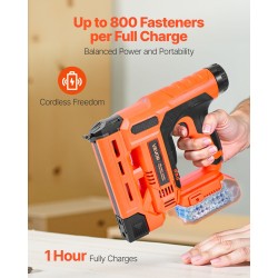 Viimeistelynaulain ja niittipyssy johdoton kaksitoiminen 20 V 2 Ah akku puumateriaaleille