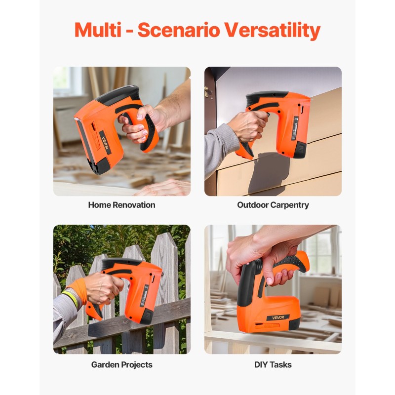 Viimeistelynaulain ja nitoja akkukäyttöinen kaksitoiminen 700 laukausta yhdellä latauksella