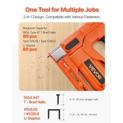 Johdoton viimeistelynaulain ja niittipyssy 18GA kiinnikkeille 20V 2.0Ah akulla puutöihin