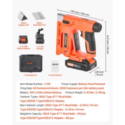 Johdoton viimeistelynaulain ja niittipyssy 18GA kiinnikkeille 20V 2.0Ah akulla puutöihin