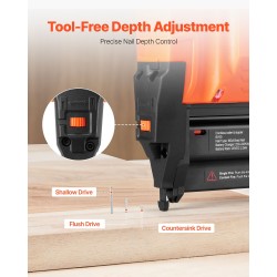 Akkukäyttöinen 18 GA viimeistelynaulain 20V 2.0Ah akulla 15–55 mm nauloille