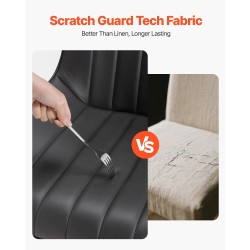 Ruokapöydän tuolisetti 4 kpl verhoiltuja mustia tuoleja metallijaloilla