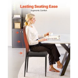 Ruokapöydän tuolisetti 6 kpl metallirunko musta PVC-nahkaverhoilu pehmustetut