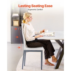 Ruokailutuolit pehmustetut 6 kpl valkoinen PVC-nahka metallirunko tilaa säästävä malli