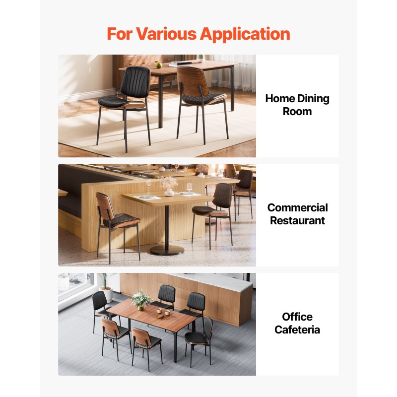 Ruokapöydän tuolipari musta metallirunkoinen PU-nahkaverhoilu pehmustettu istuin tilaa säästävä