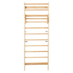 Puinen 10-tasoinen seinäkiipeilyteline mäntypuusta sisätiloihin lapsille ja aikuisille