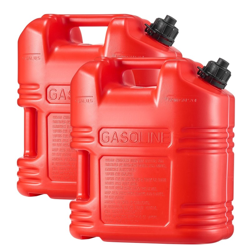 Litteä polttoaineastia 19 l 2 kappaletta muovinen punainen kaatonokalla ylipaineventtiileillä