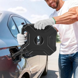 Polttoainekanisteri 5 l HDPE ja PP matalarakenteinen lukittava kaatonokalla