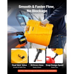 Polttoainesäiliö 19 l keltainen muovinen vuototiivis kannettava ajoneuvoille