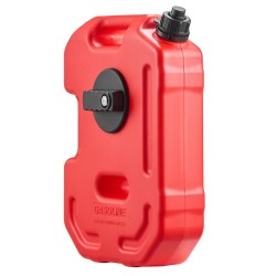 Polttoainesäiliö 10 L tasomallinen HDPE ja PP muovia punainen U pultilla