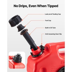 Polttoainesäiliö 10 L tasomallinen HDPE ja PP muovia punainen U-pultilla