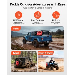 Polttoainesäiliö 10 L tasomallinen HDPE ja PP muovia punainen U-pultilla