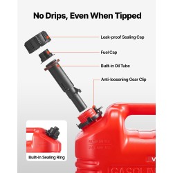 Polttoainesäiliö litteä kannettava 9,5 l HDPE PP autoille ja ATV-ajoneuvoille