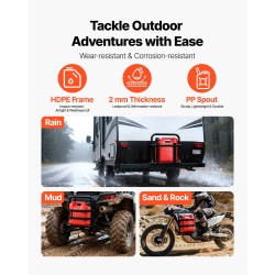 Polttoainesäiliö litteä kannettava 9,5 l HDPE PP autoille ja ATV-ajoneuvoille