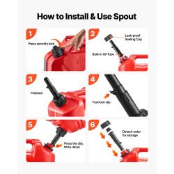 Polttoainesäiliö litteä kannettava 9,5 l HDPE PP autoille ja ATV-ajoneuvoille