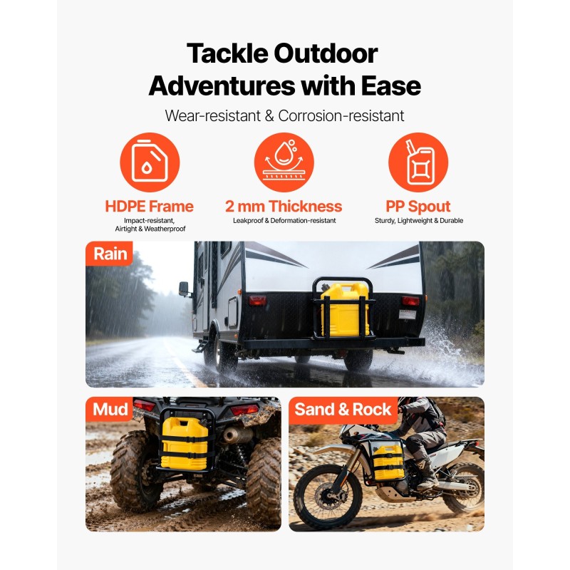 Litteä polttoainekanisterisetti 2 kappaletta 19 litraa keltainen muovinen autoihin