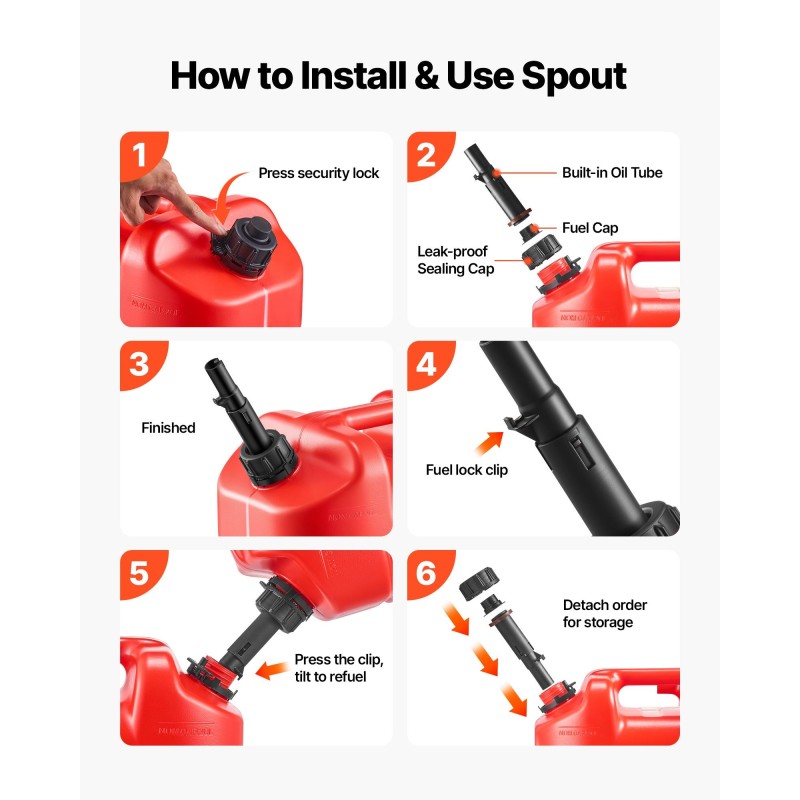 Polttoainekanisteri litteä 19 l HDPE- ja PP-muovia autoille ja ATV- ja UTV-ajoneuvoille