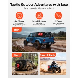 Polttoainekanisteri 5 l litteä muovinen kaksoisventtiilillä lukittavalla kiinnikkeellä ajoneuvoille