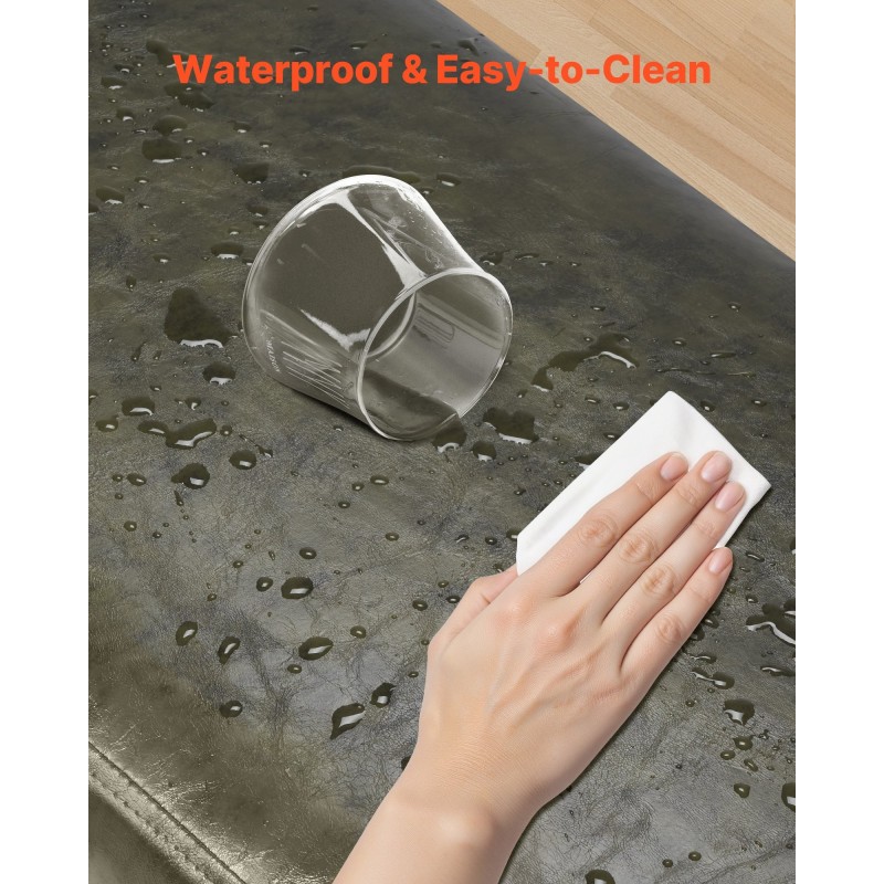 PU-nahkainen säilytyspenkki metallijaloilla 120 cm vihreä kantavuus 300 kg