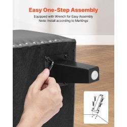 Säilytysrahi PU-nahkaverhoiltu harmaa 1305 mm leveä säilytystilalla