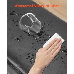 Säilytysrahi ja penkki PU-nahka 120 cm musta rautajaloilla