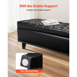 Säilytysrahi kenkäpenkki PU-nahka musta nappikoriste säilytystilalla kumipuiset jalat