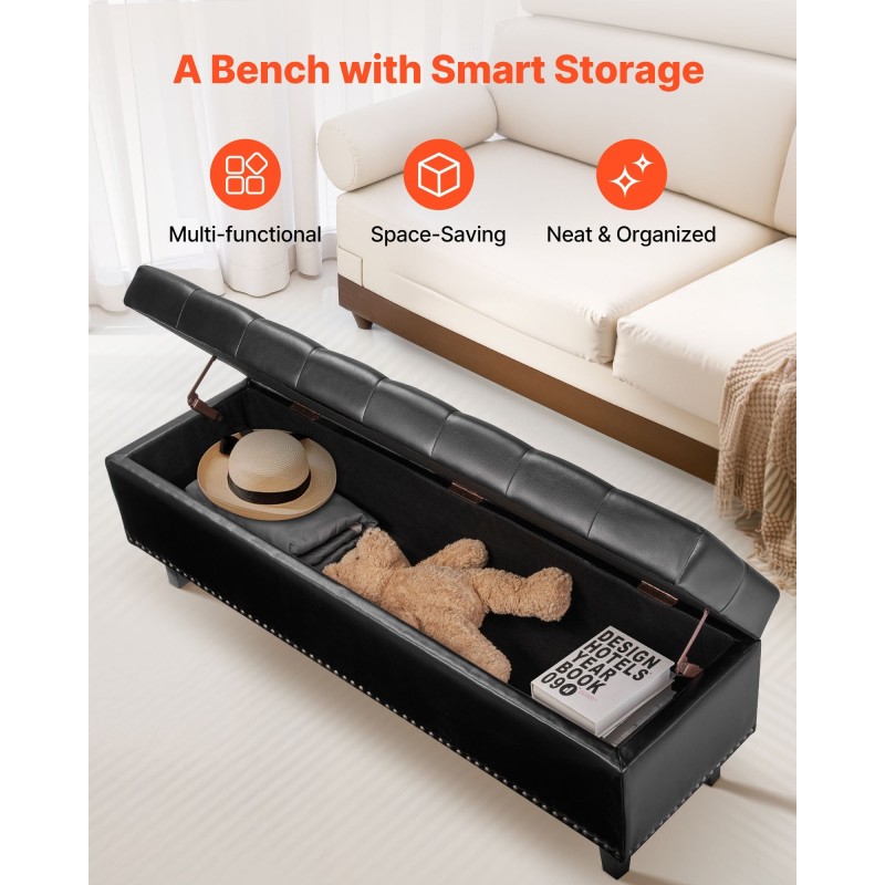 Säilytysrahi kenkäpenkki PU-nahka musta nappikoriste säilytystilalla kumipuiset jalat