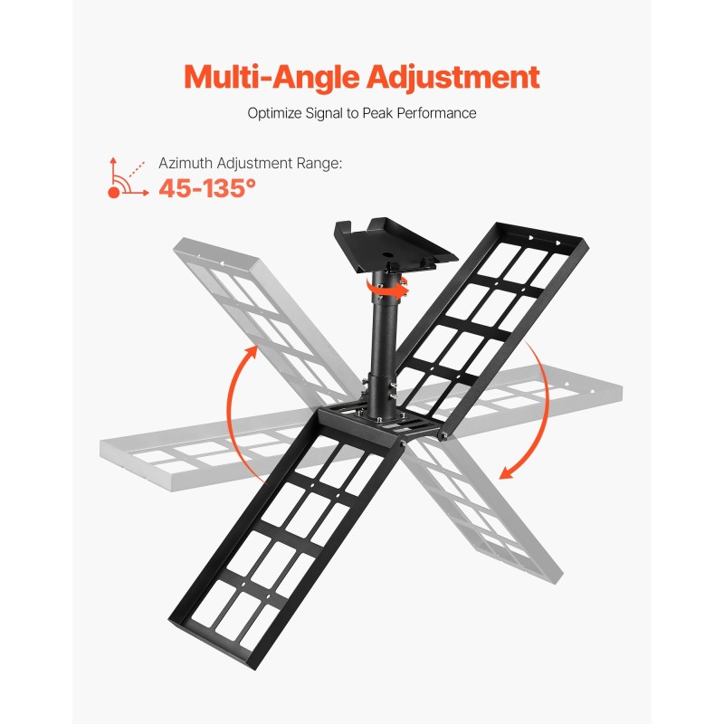 Kattokiinnike Starlink Gen3 antennille säädettävä teräs harjakatolle