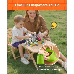 Magneettiset rakennuskuutiot sata osaa hautausmaa ja zombiteema lapsille