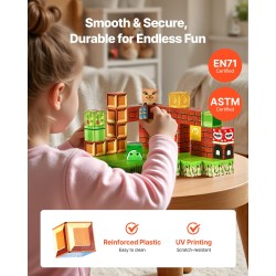 Magneettiset rakennuskuutiot 100 kpl 20 mm kangaspussilla 3+