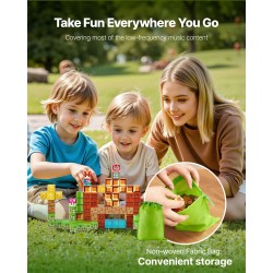 Magneettiset rakennuskuutiot 100 kpl 20 mm kangaspussilla 3+