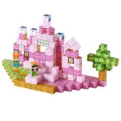 Magneettipalikkasetti sata osaa kaksikymmentä millimetriä kokoiset kuutiot kangaspussilla sopii yli kolmivuotiaille