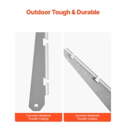 Aidan jatkovarret galvanoitua terästä 310 mm 10 kpl puu- ja betonipylväisiin