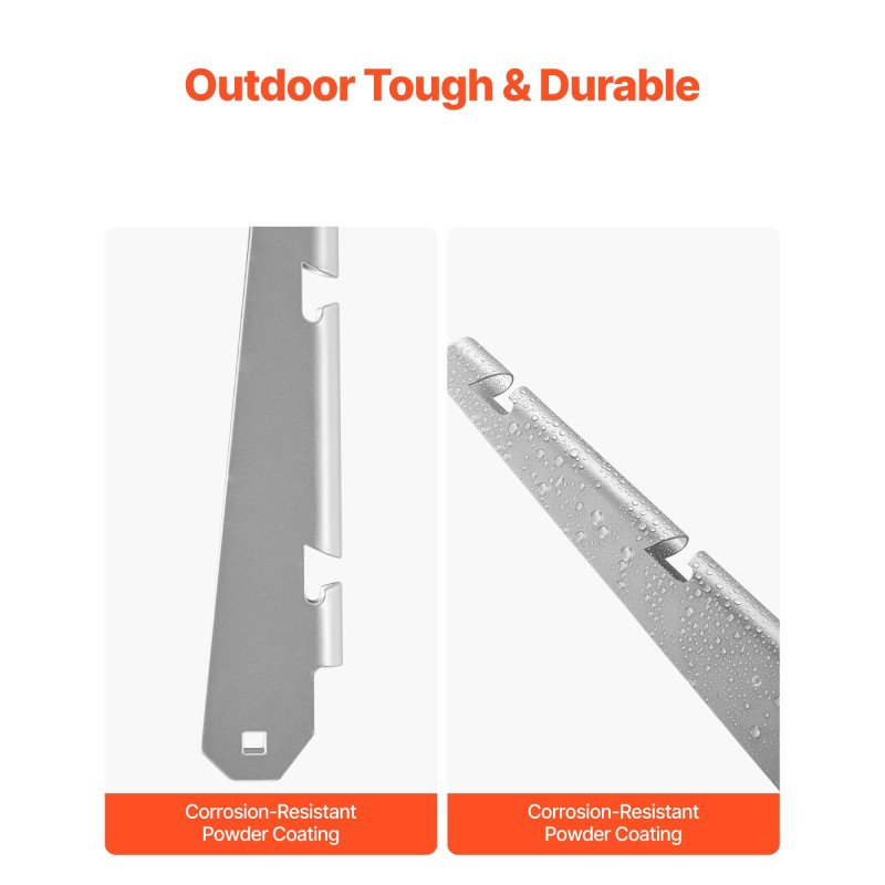 Aidan jatkovarret galvanoitua terästä 310 mm 10 kpl puu- ja betonipylväisiin