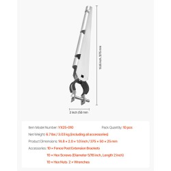 Aitapylvään jatkopalat jauhemaalattua terästä korkeus 375 mm 10 kpl ketjuaitaan