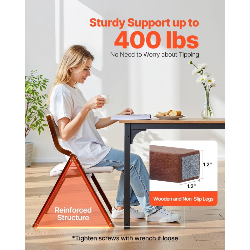 Taitettavat puutuolit pehmustetulla istuimella 2 kpl ruskea runko valkoinen verhoilu