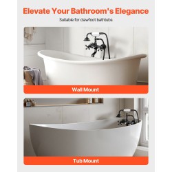 Seinään asennettava täysmessinkinen ammehana käsisuihkulla öljytty pronssipinta