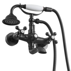 Seinään asennettava täysmessinkinen ammehana käsisuihkulla öljytty pronssipinta