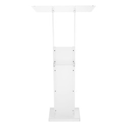 Akryylinen puhujapöytä 1265 millimetriä korkea läpinäkyvä luentoihin