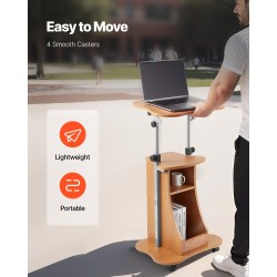 Puinen luentotaso säädettävä 795–1100 mm kallistuva tumman kirsikan sävy