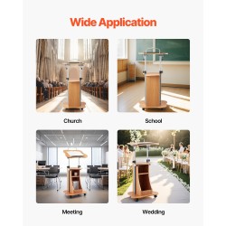 Puinen luentotaso säädettävä 795–1100 mm kallistuva tumman kirsikan sävy
