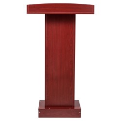 Puhujapöytä lastulevy ruskea korkeus 1040 mm tilava lukutaso alahylly