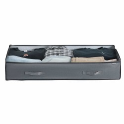 Sängynalussäilytyslaatikot 4 kappaletta 90 litraa matalaprofiili taitettava läpinäkyvällä kannella