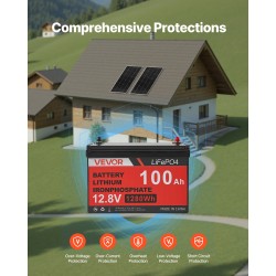 Aurinkosähköpaketti 400W 2 kpl 200W yksikideaurinkopaneelia 12.8V 100Ah LiFePO4-akulla