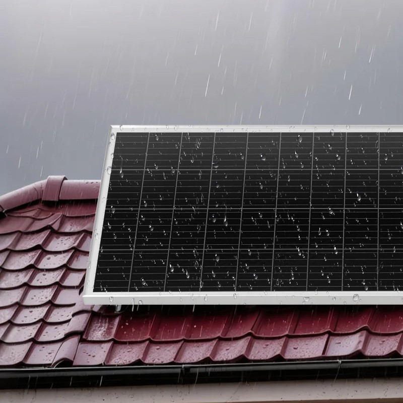 Aurinkosähköpaketti 200W 12V 2 kpl 100W monikideaurinkopaneelia 12.8V 50Ah LiFePO4-akku 800W invertteri