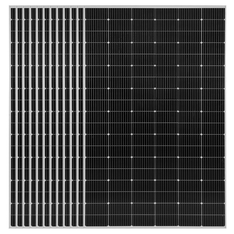 Aurinkosähköjärjestelmä 4800W 12x400W paneelia 51.2V 300Ah LiFePO4-akku 2x5000W hybridivaihtosuuntaajat