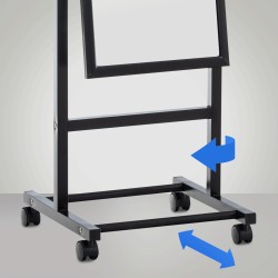 Tyylikäs seisova kokovartalon peili pyörillä ja säädettävällä kulmalla